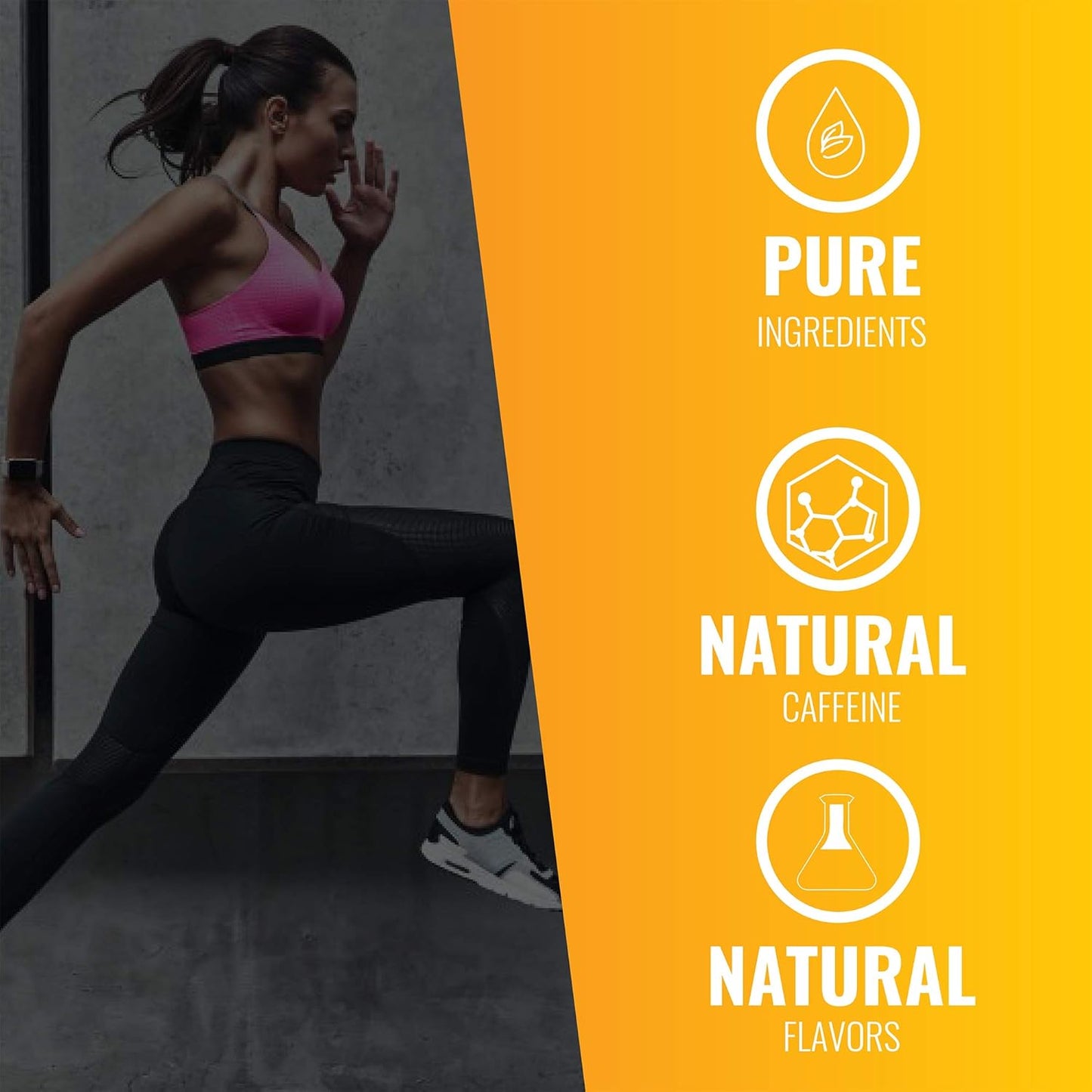 EC Sports OptiForce Tropical Blast Pre-Workout Powder - Clean Energy & Natural Caffeine for Endurance and Focus - 30 Servings