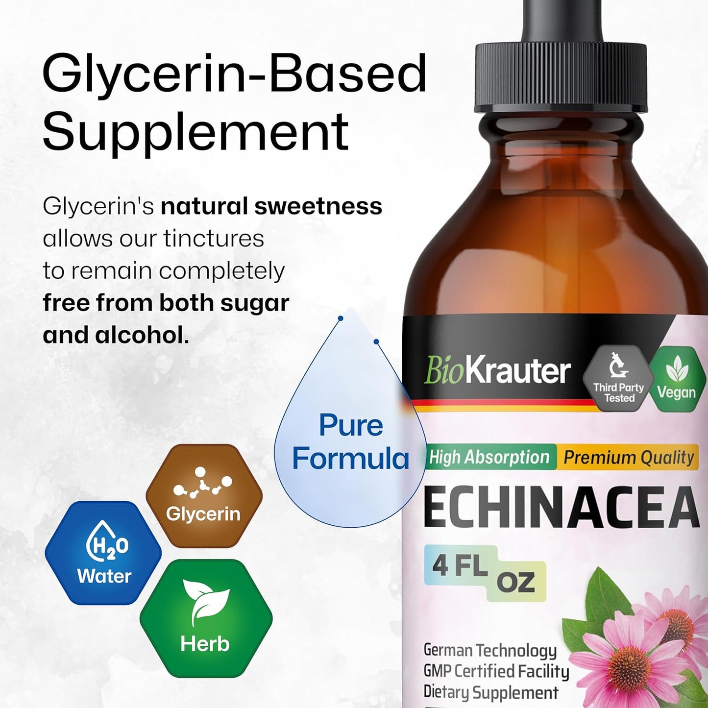 Echinacea and Cilantro Tincture Bundle - 4 Fl. Oz. each