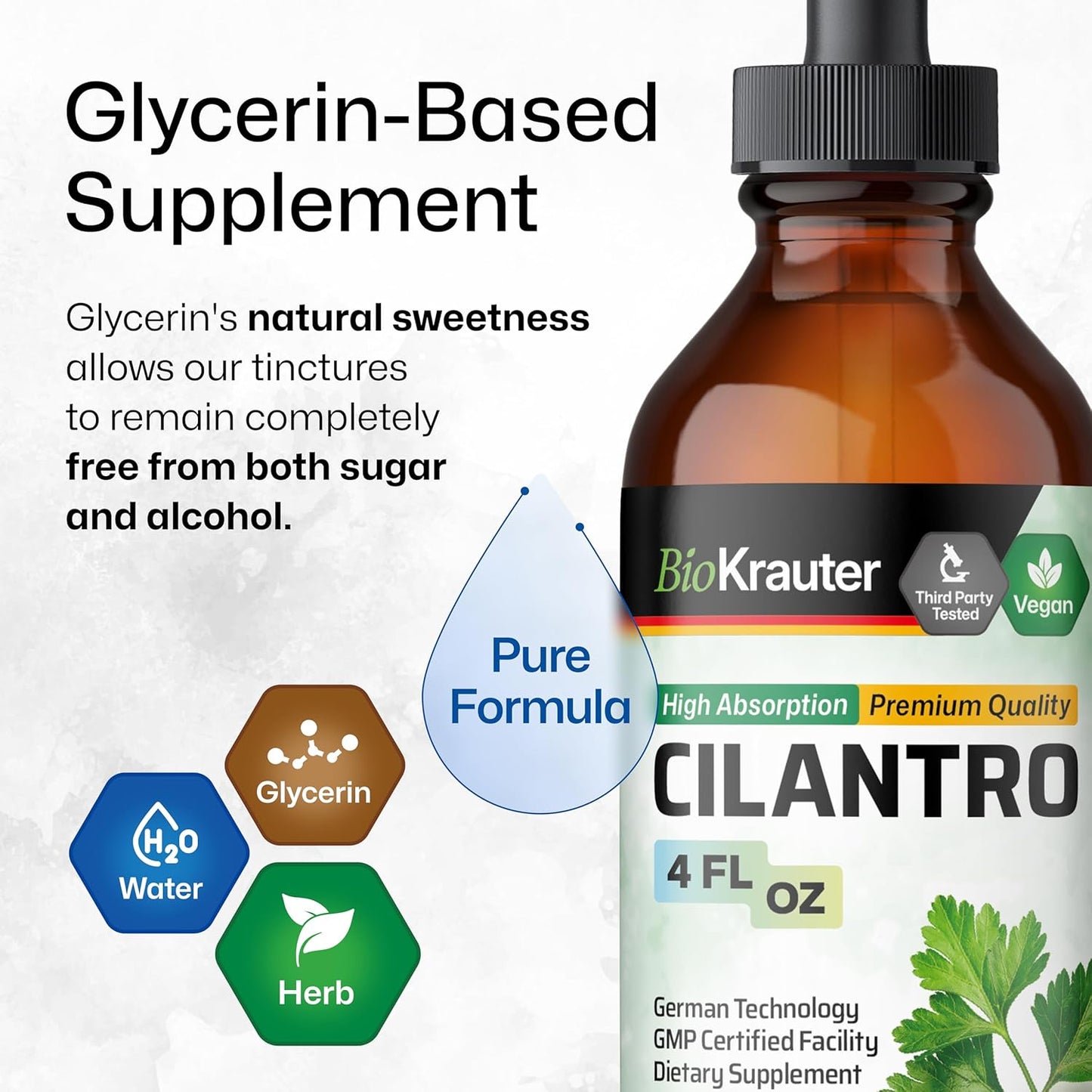Echinacea and Cilantro Tincture Bundle - 4 Fl. Oz. each