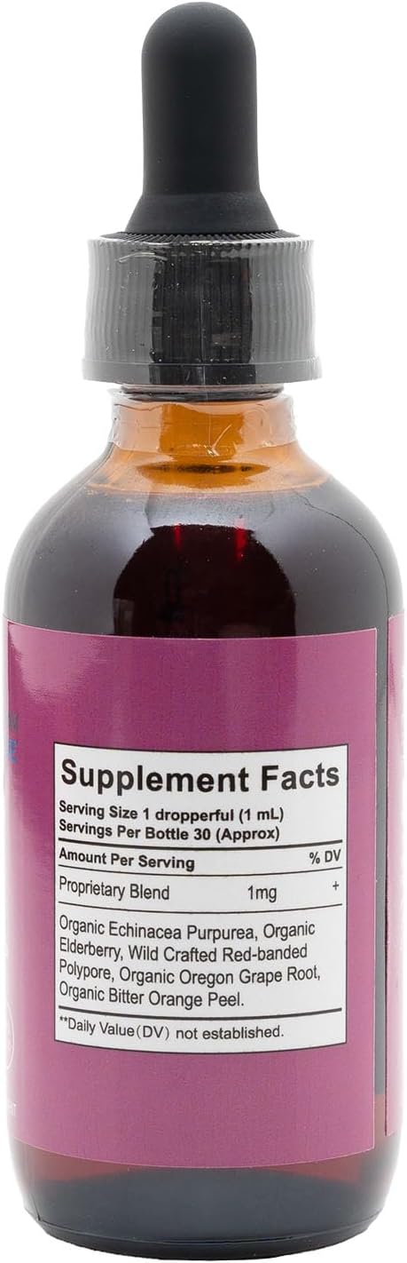 Echinacea Liquid Extract Drops for Rapid Immune Support - 2 Oz Vegan Tincture - Non-GMO, Gluten-Free Immunity Booster