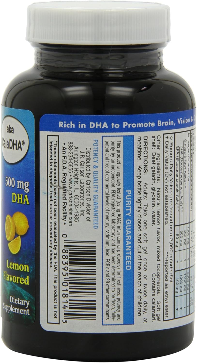 Ecosmart DHA 500mg Softgels by Carlson Labs - 80 Count