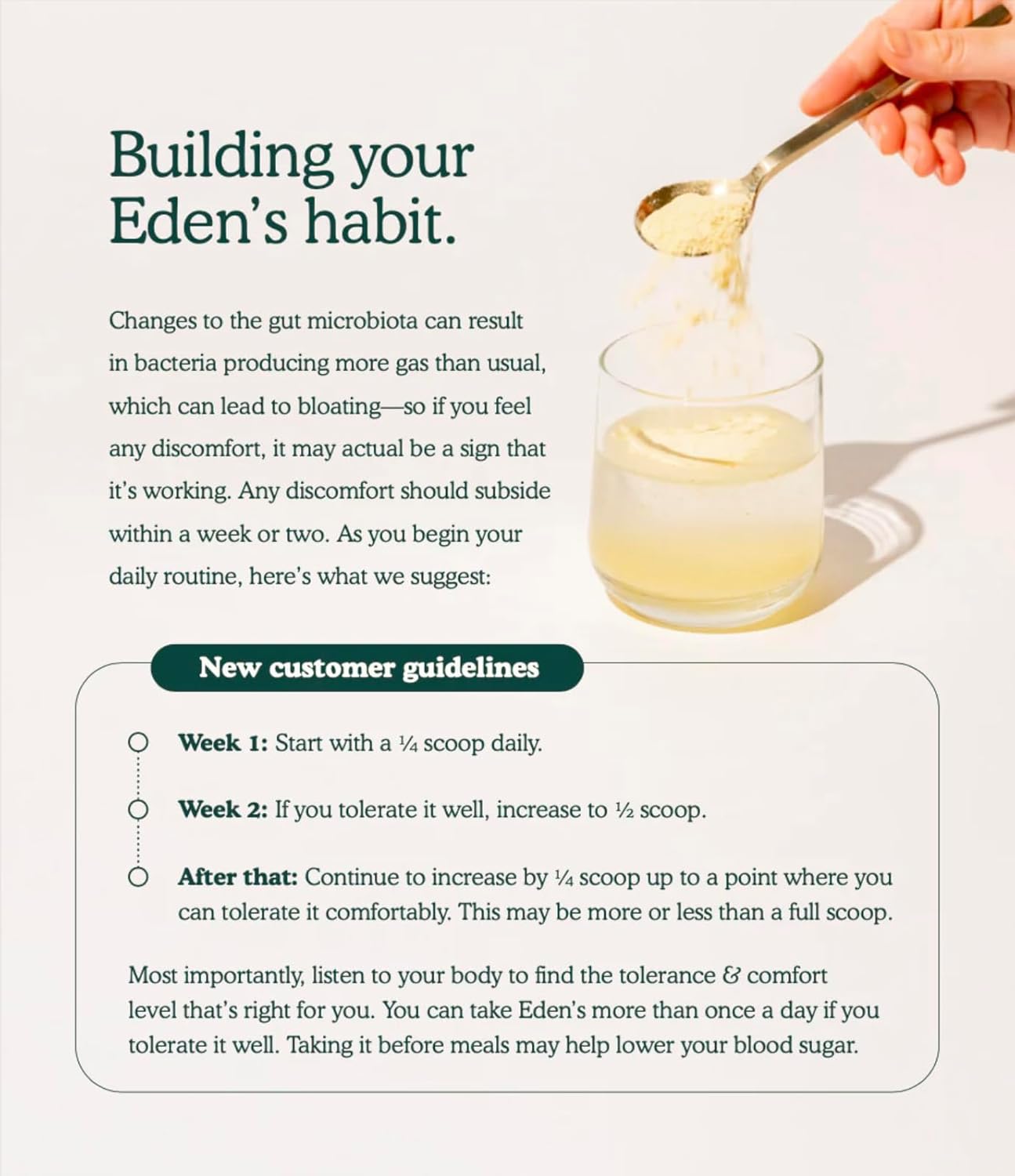 Eden's 3-in-1 Gut Health Supplement with Prebiotics, Probiotics, Polyphenols, and 8g Fiber - Daily Support