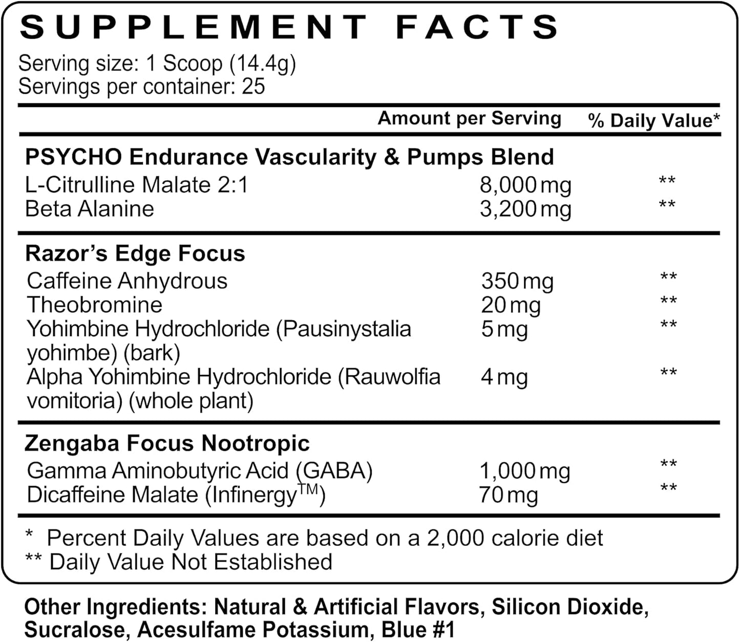 Edge of Insanity: The Ultimate High-Stim Preworkout Powder for Enhanced Pumps, Strength, Energy, and Focus