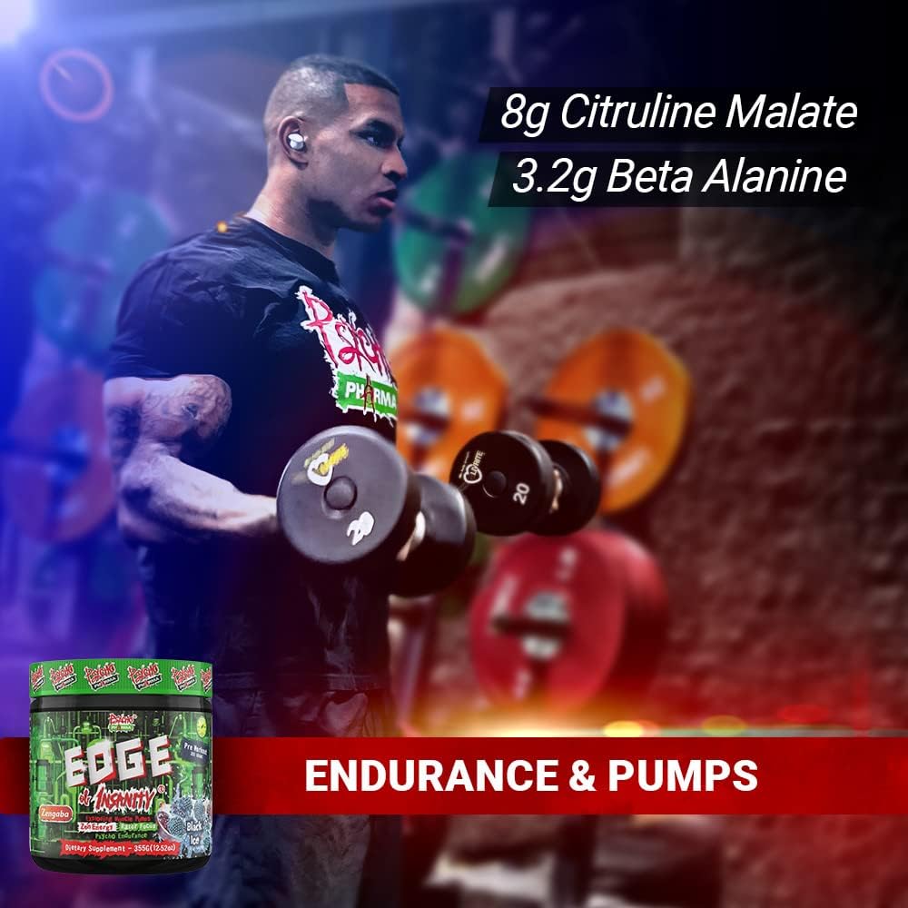 Edge of Insanity: The Ultimate High-Stim Preworkout Powder for Enhanced Pumps, Strength, Energy, and Focus