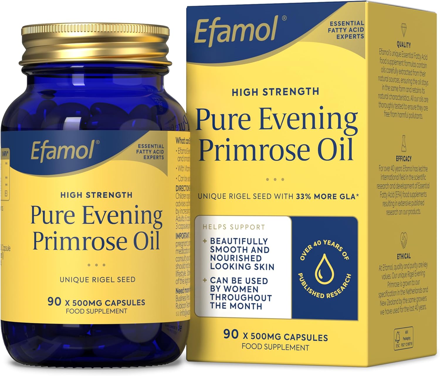 Efamol 500mg Evening Primrose Oil Capsules - 90 Count