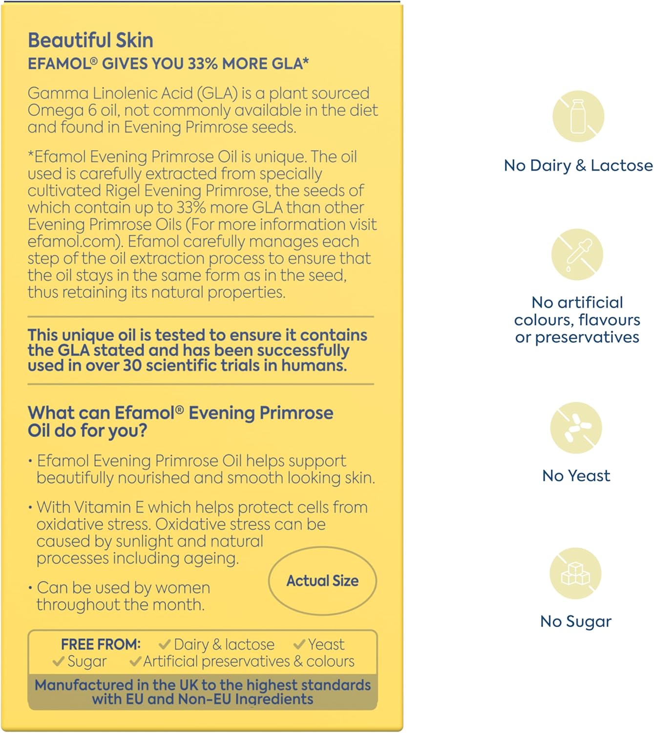 Efamol 500mg Evening Primrose Oil Capsules - 90 Count