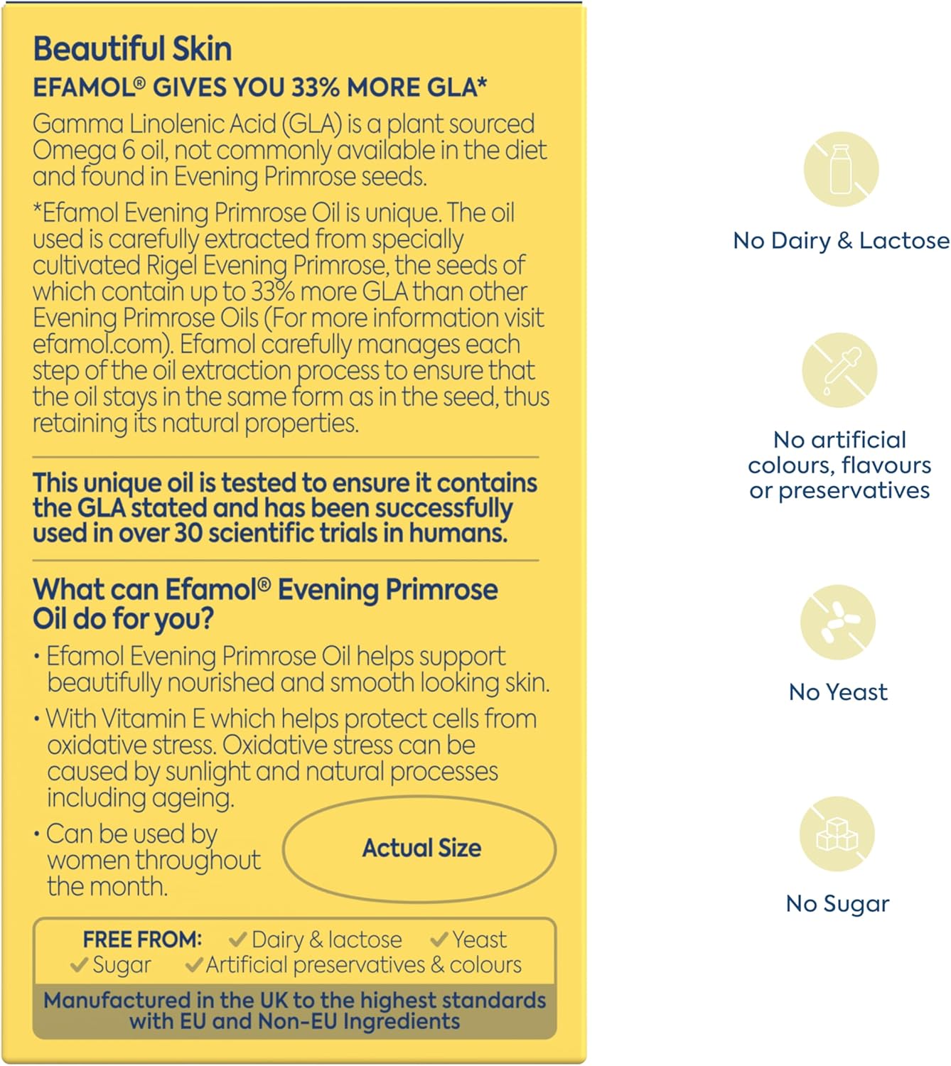 Efamol Evening Primrose Oil Capsules - 1000mg (30 Count)