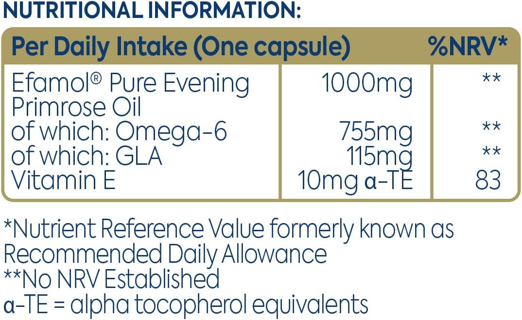 Efamol Evening Primrose Oil Capsules - 1000mg (30 Count)