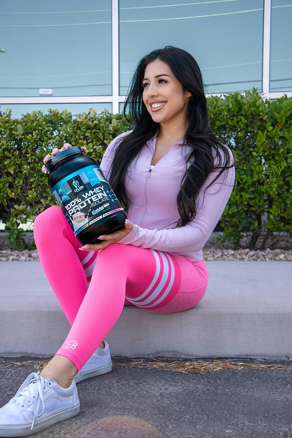 eFlow Nutrition Birthday Cake Whey Protein Isolate - 100% Lactose-Free with Digestive Enzymes, Low Carb, Fast Digesting Shake for Muscle Recovery (26 Servings)