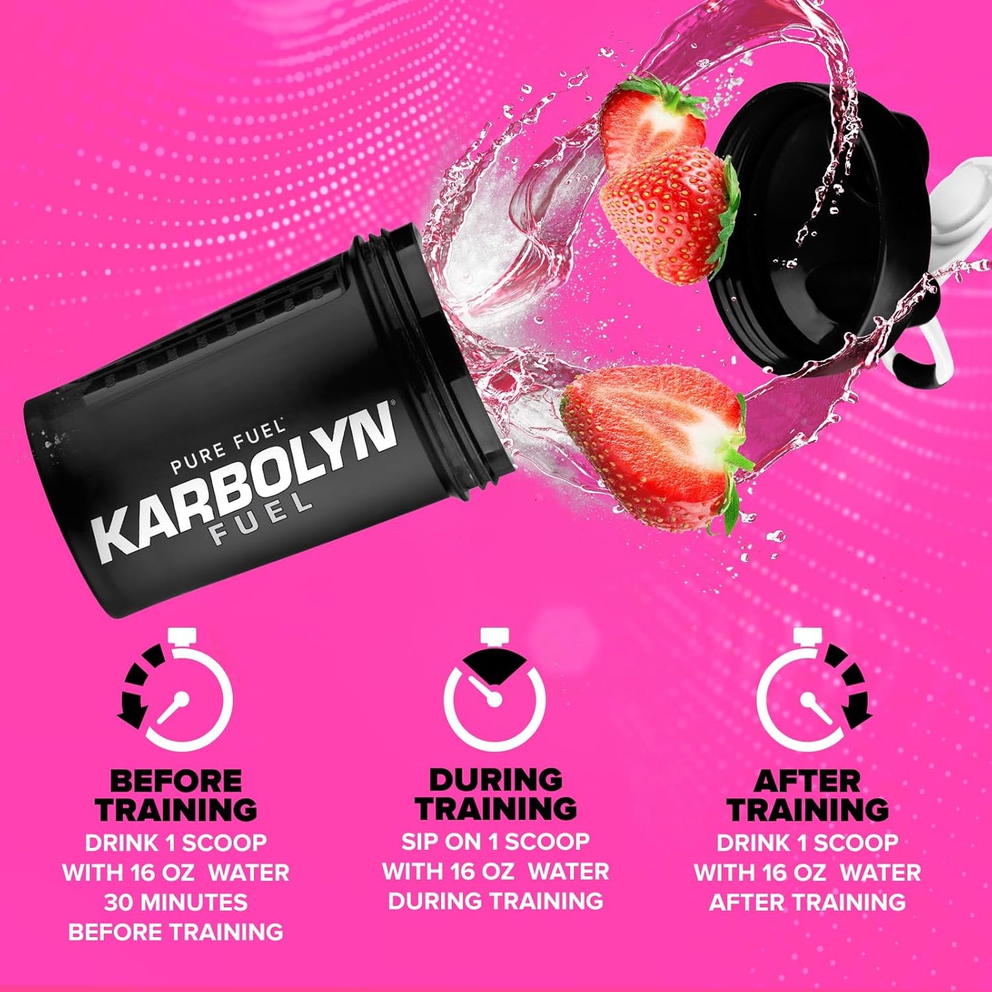 EFX Sports Karbolyn Fuel - Strawberry Flavor | Fast-Absorbing Carbohydrate Powder for Carb Loading, Energy, and Recovery | Stimulant-Free Formula | 18 Servings