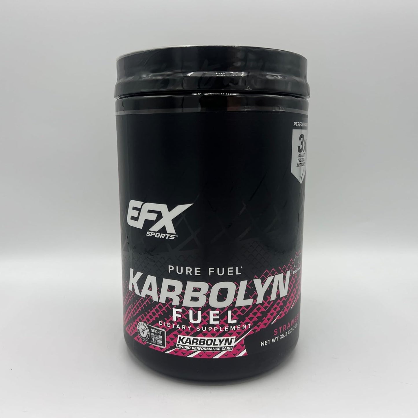EFX Sports Karbolyn Fuel - Strawberry Flavor | Fast-Absorbing Carbohydrate Powder for Carb Loading, Energy, and Recovery | Stimulant-Free Formula | 18 Servings