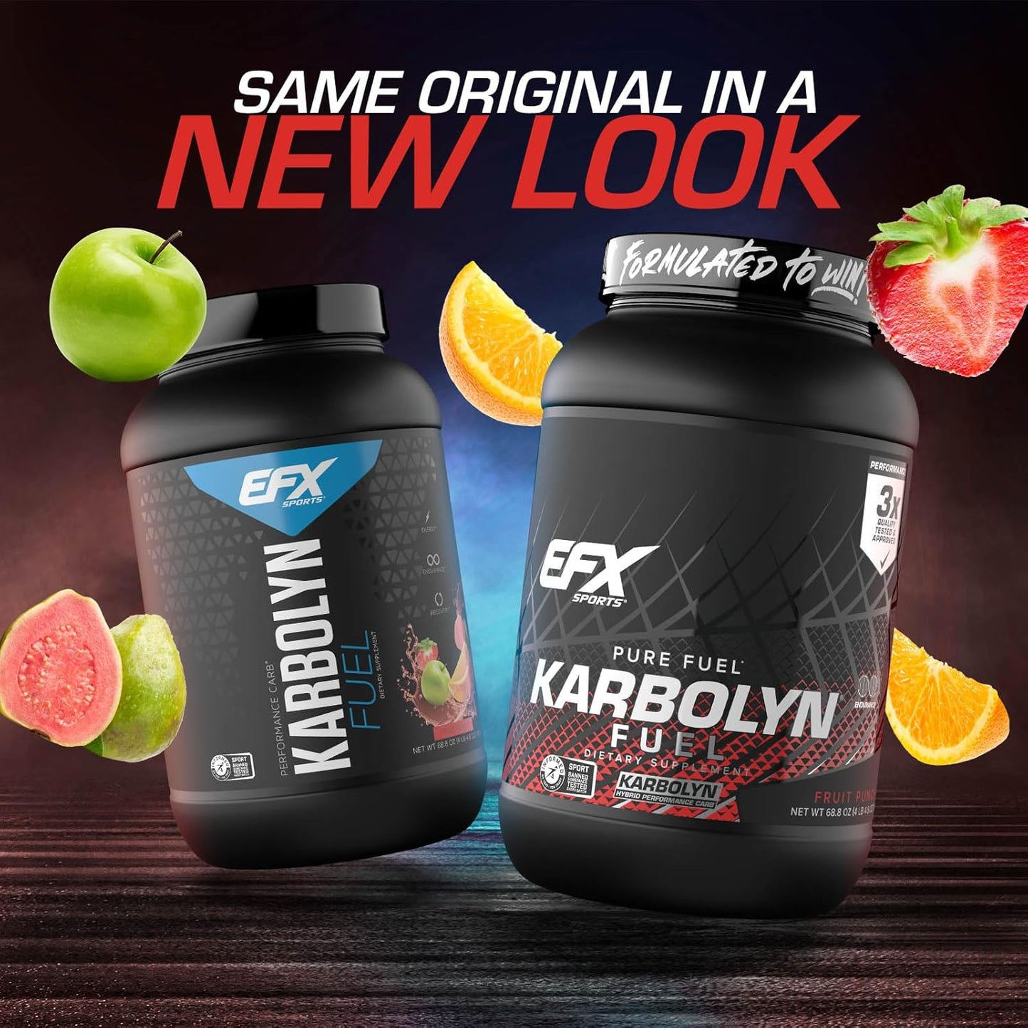 EFX Sports Karbolyn Fuel: Fast-Absorbing Carb Powder for Energy & Recovery - Fruit Punch Flavor - 36 Servings