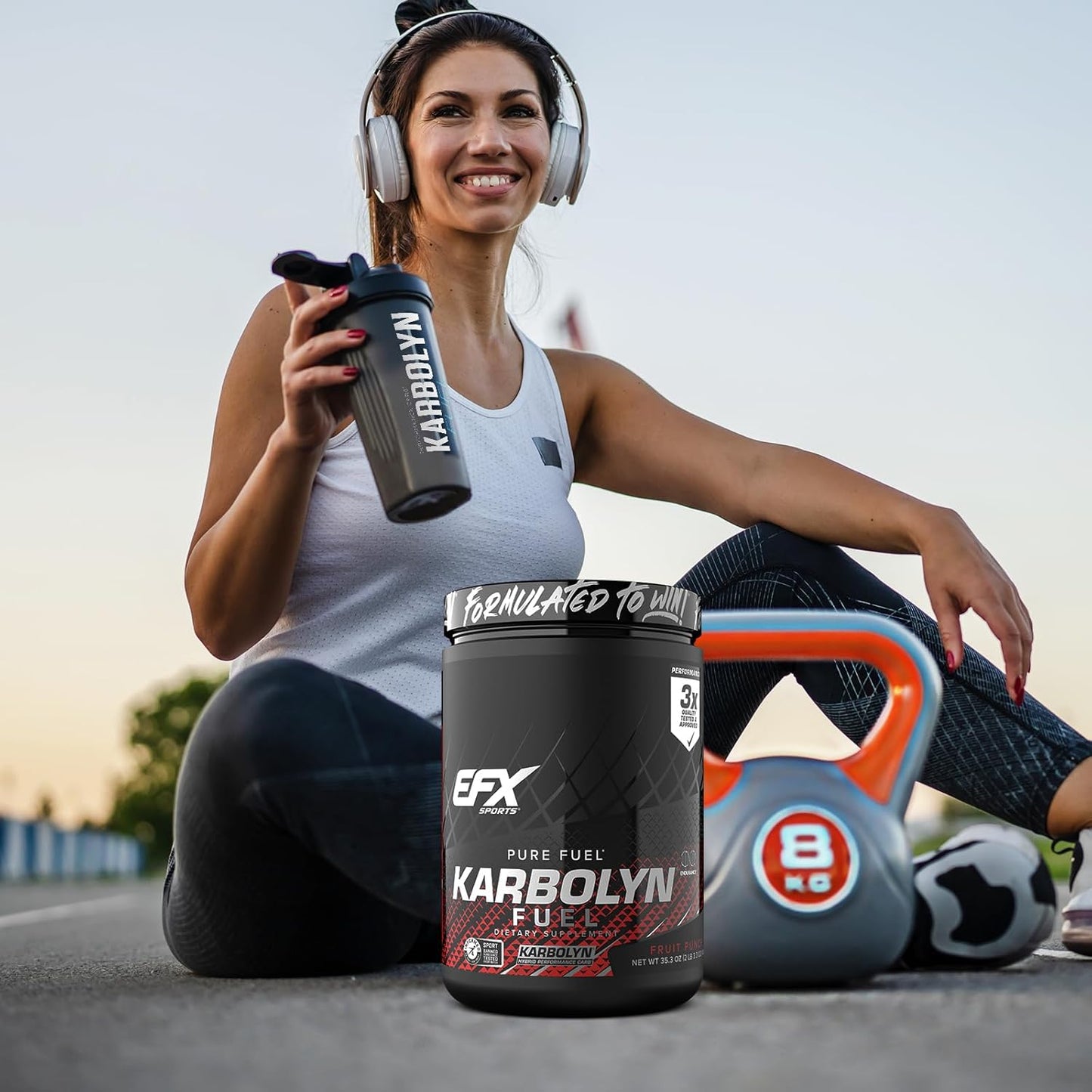 EFX Sports Karbolyn Fuel: Fast-Absorbing Carbohydrate Powder for Carb Loading, Sustained Energy, and Quick Recovery - Fruit Punch Flavor - 18 Servings