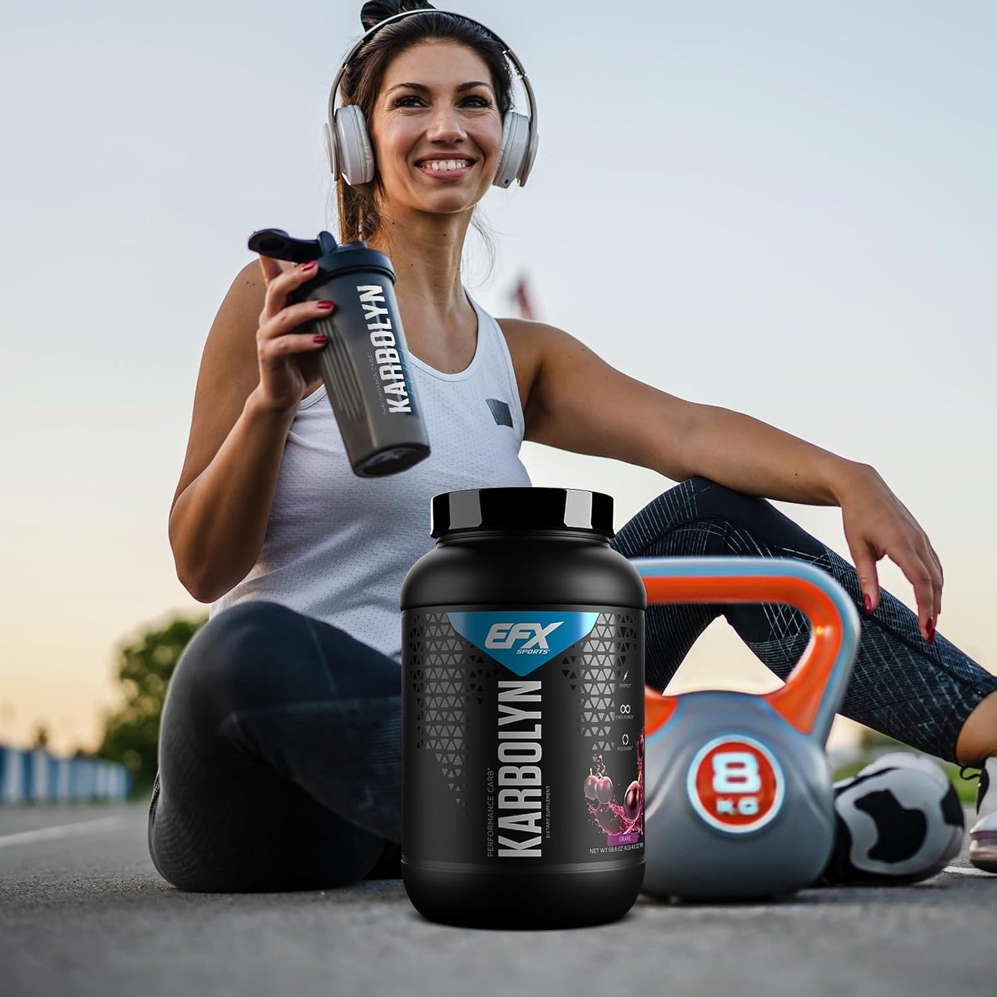 EFX Sports Karbolyn Fuel Grape 36 Servings - Fast-Absorbing Carb Powder for Energy & Recovery