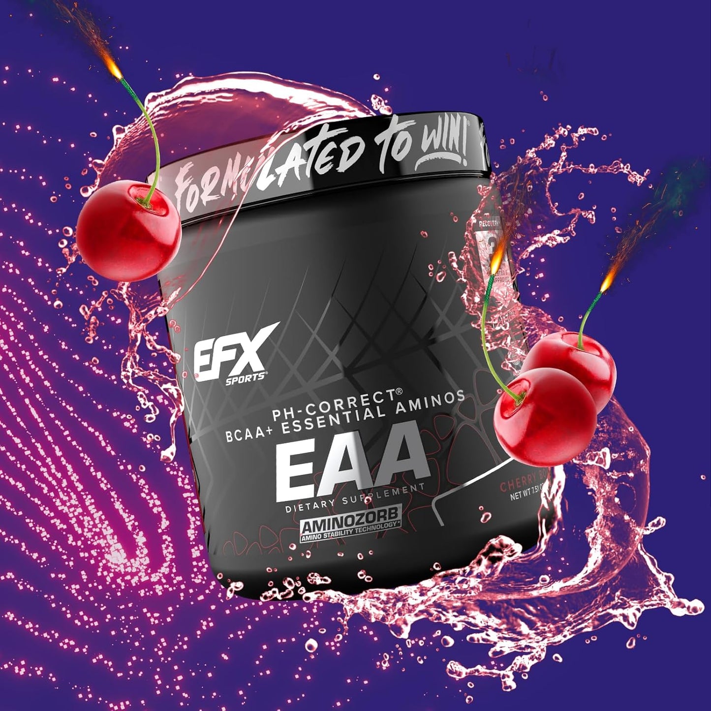 EFX Sports Training Ground EAA Supplement for Energy, Protein Synthesis, and Workout Recovery - 40 Servings, Cherry Bomb Flavor
