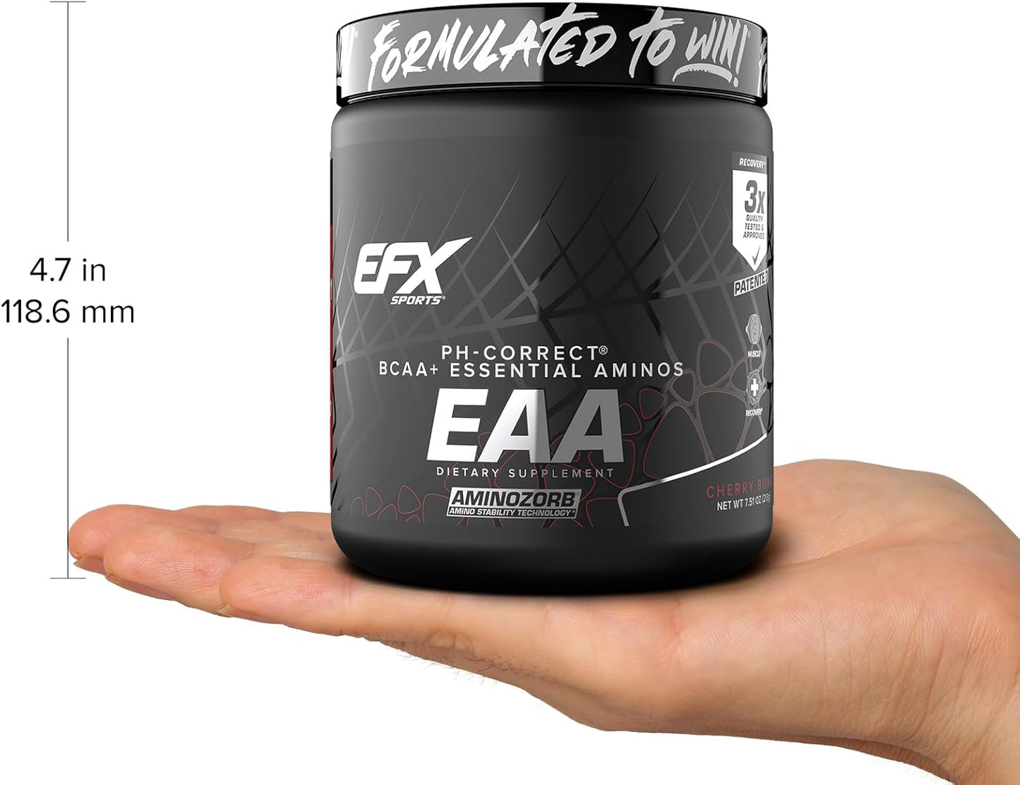 EFX Sports Training Ground EAA Supplement for Energy, Protein Synthesis, and Workout Recovery - 40 Servings, Cherry Bomb Flavor