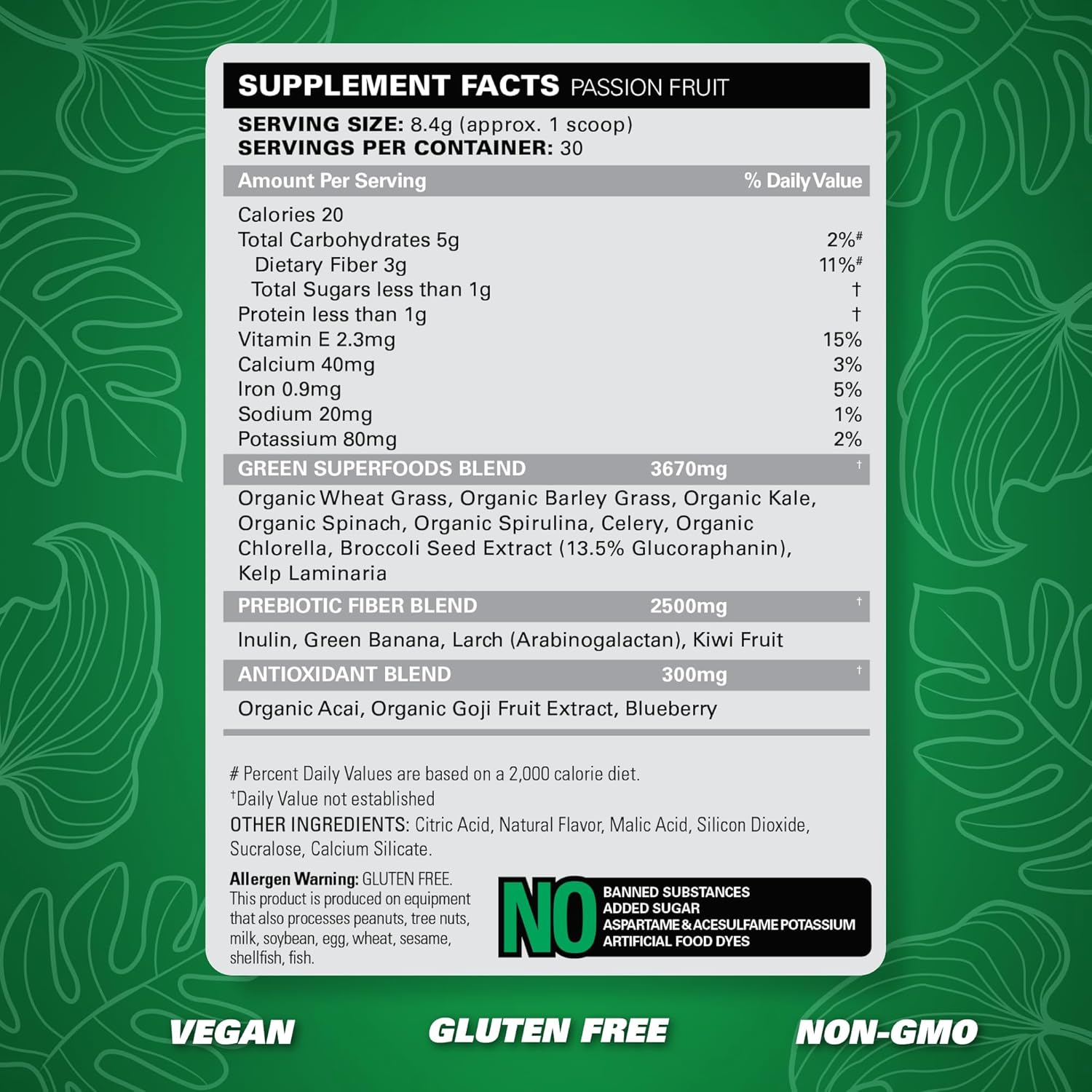 EHP Labs OxyGreens Super Greens Powder - Spirulina & Chlorella Superfood with Prebiotic Fiber & Antioxidants, Immunity Support - 30 Servings