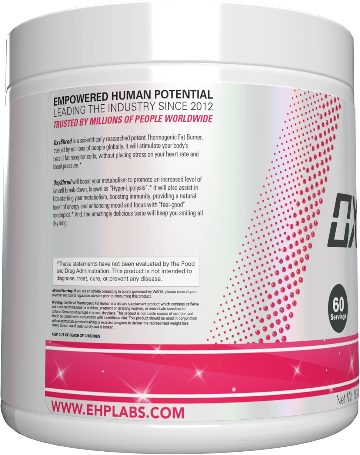 EHP Labs OxyShred Cosmic Blast Pre Workout Powder - Energy Boost Drink with L Glutamine & Acetyl L Carnitine, 60 Servings
