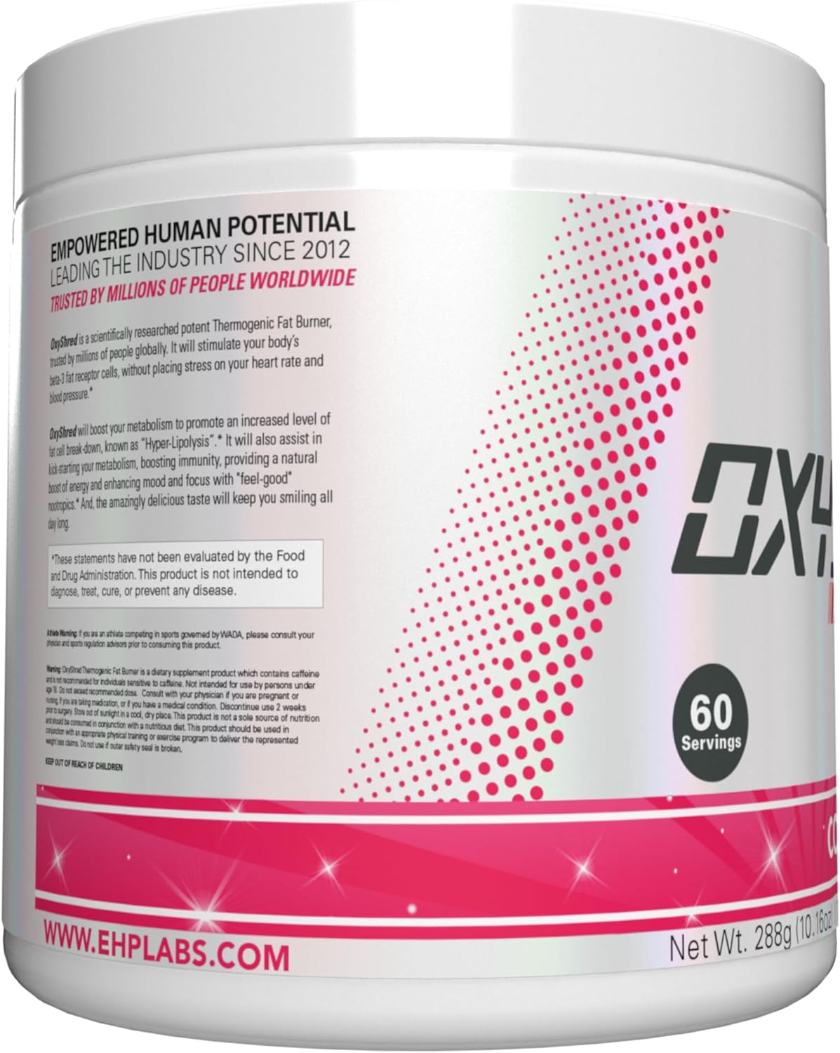 EHP Labs OxyShred Cosmic Blast Pre Workout Powder - Energy Boost Drink with L Glutamine & Acetyl L Carnitine, 60 Servings