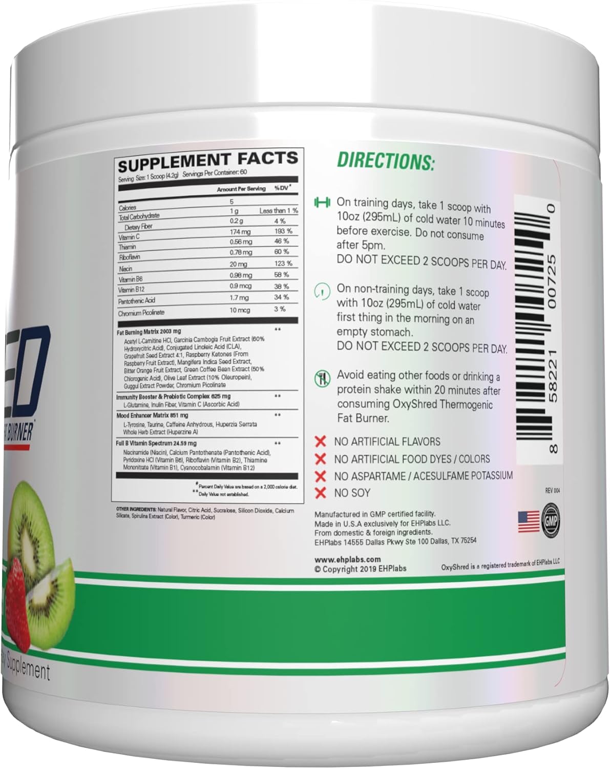 EHP Labs OxyShred & OxyGreens Bundle - Thermogenic Pre Workout & Shredding Supplement with Super Greens & Spirulina