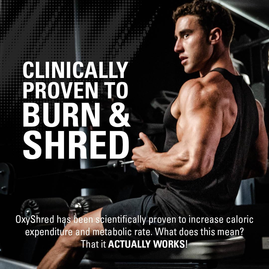 EHP Labs OxyShred Pre Workout Powder - Gummy Snake Flavor, 60 Servings, Energy Boost with L Glutamine & Acetyl L Carnitine