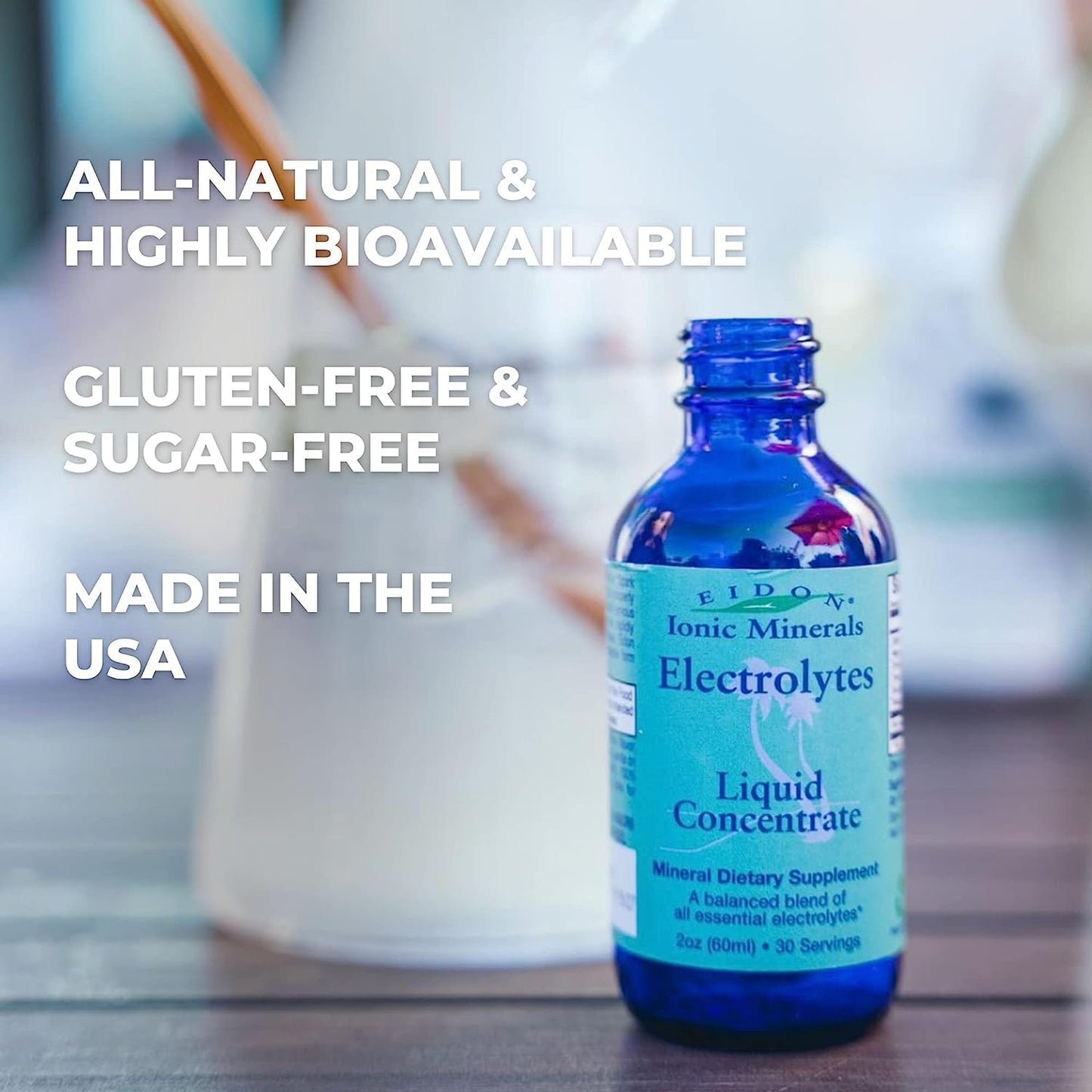 Eidon Ionic Minerals Electrolyte Drops - Liquid Supplement for Balancing and Replenishing Electrolytes in Water, Hydration Support - 2 oz (Pack of 2)