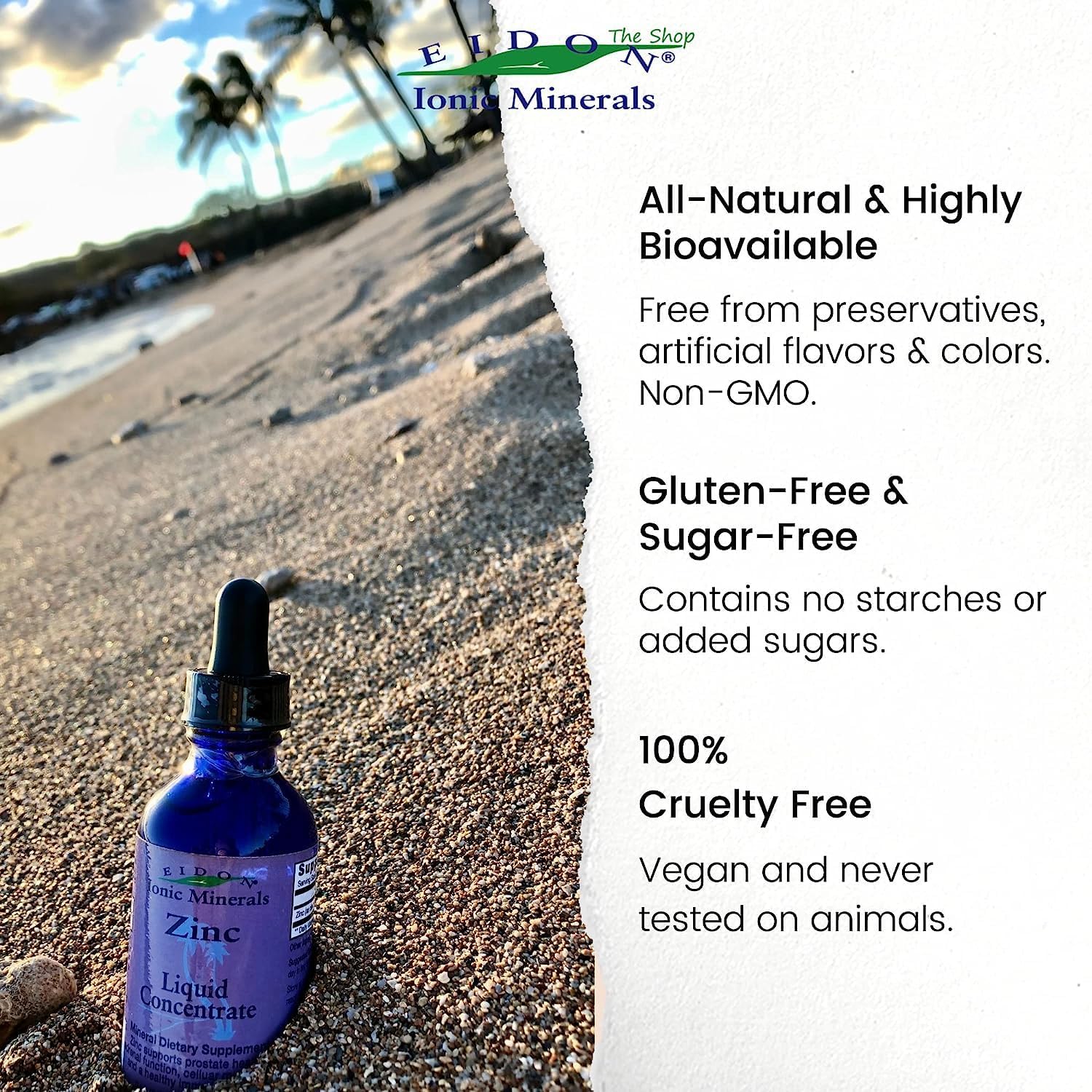 Eidon Ionic Minerals Liquid Variety Pack - Silica, Zinc, Magnesium Drops - All-Natural Trace Minerals, No Additives - 2 oz, Pack of 3