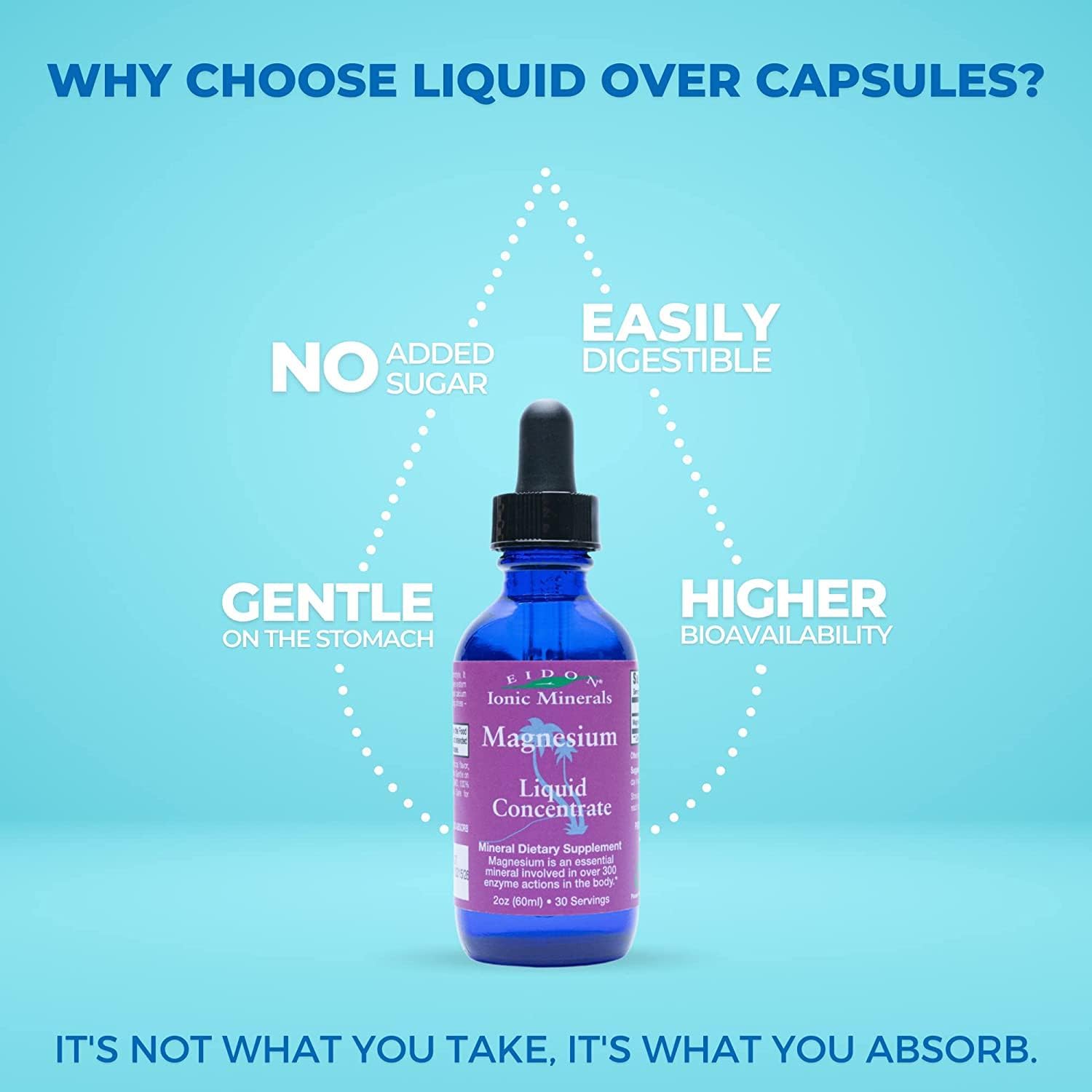 Eidon Ionic Minerals Liquid Variety Pack - Silica, Zinc, Magnesium Drops - All-Natural Trace Minerals, No Additives - 2 oz, Pack of 3