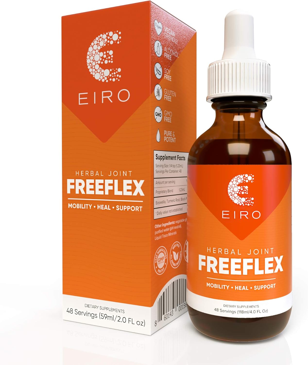 EIRO FREEFLEX Herbal Joint Supplement with Turmeric Root, Curcumin, Boswellia and Black Pepper for Enhanced Absorption