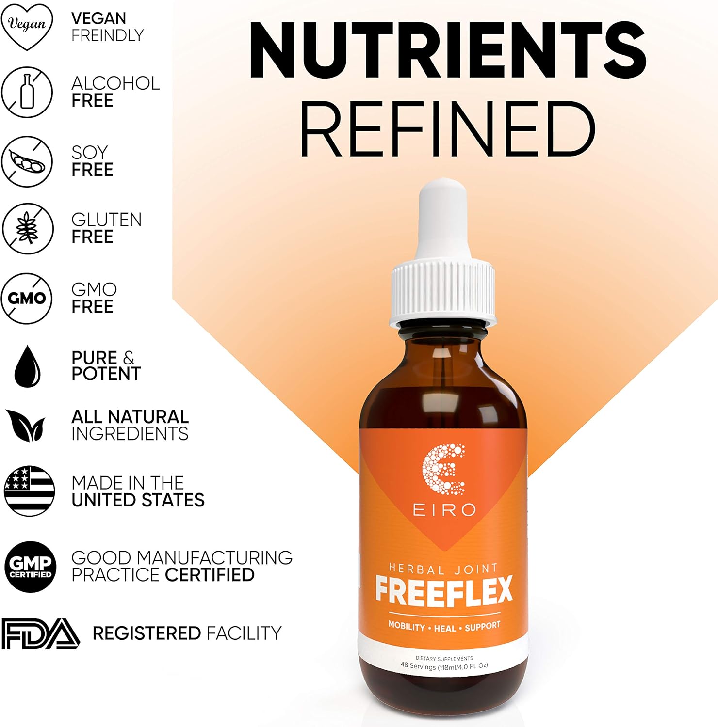 EIRO FREEFLEX Herbal Joint Supplement with Turmeric Root, Curcumin, Boswellia and Black Pepper for Enhanced Absorption