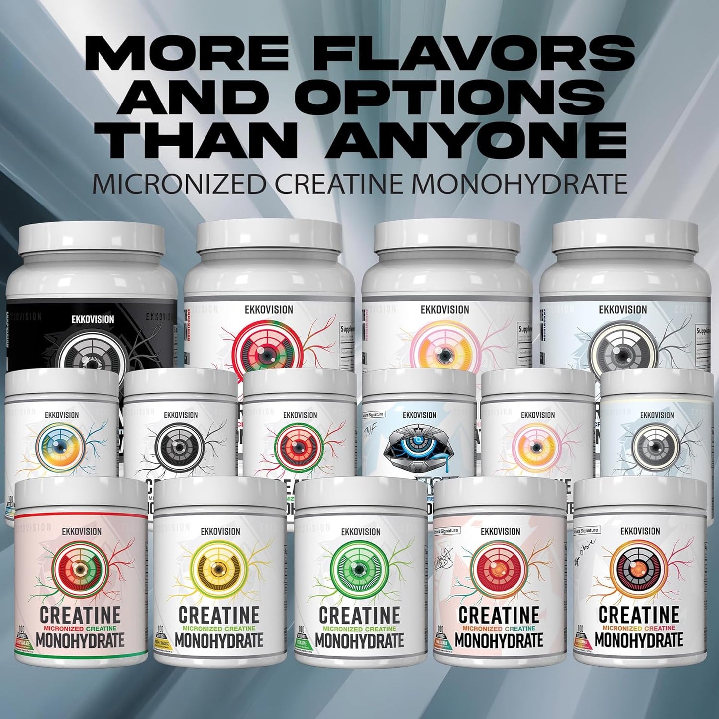 Ekkovision Micronized Creatine Monohydrate Powder - Unflavored Pre & Post Workout Supplement for Energy Support - 200 Servings