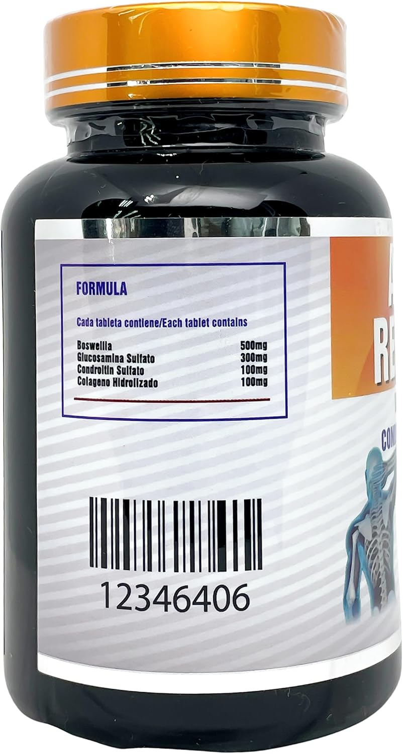 El Colibri Arthritis and Rheumatism Relief Tablets with Boswellia, Glucosamine, Chondroitin, and Collagen - 60 Tablets