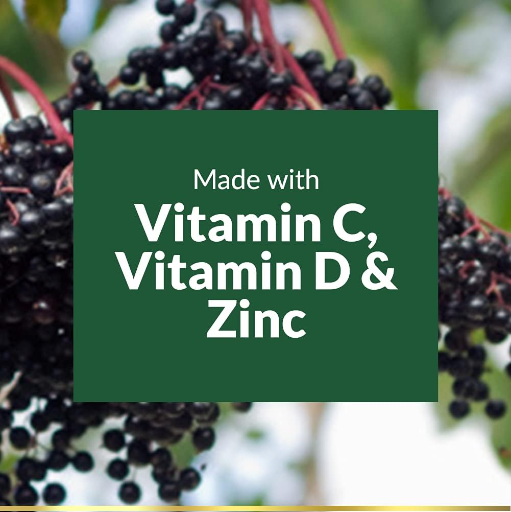 Elderberry Gummies with Vitamin A, C, D, E, Zinc, 100mg - 210 Gummies for Immune Health Boost