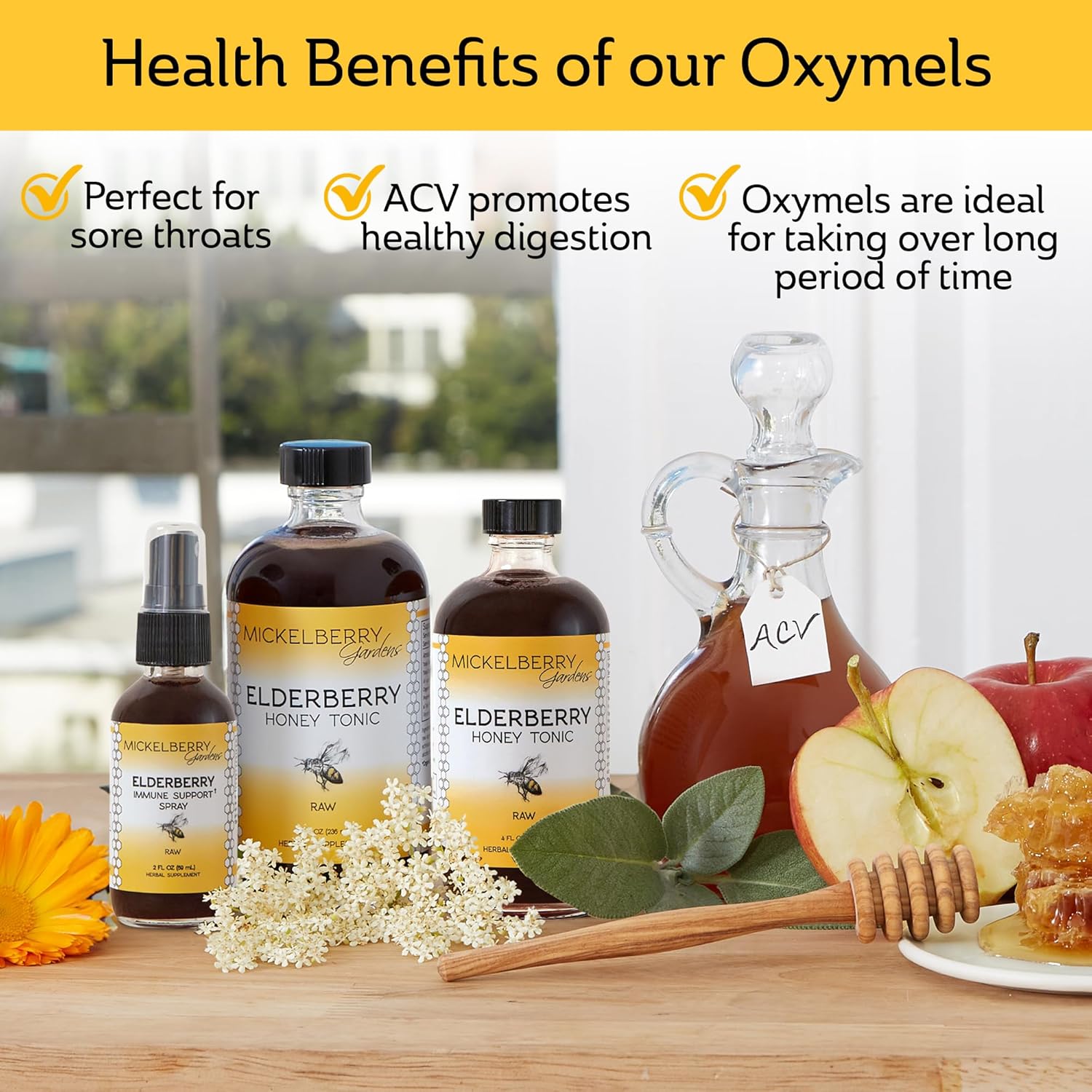 Elderberry Honey Propolis Throat Spray - Natural Immune Support for Kids & Adults - 2oz