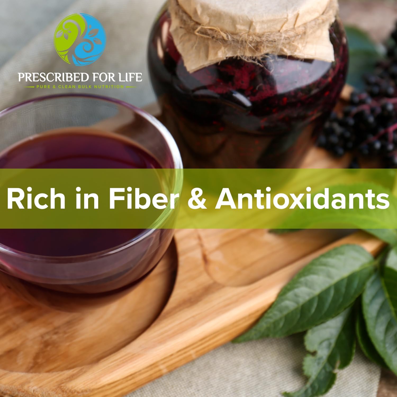 Elderberry Powder for Adults - High Vitamin C & Antioxidants, Vegan & Gluten Free - 4oz