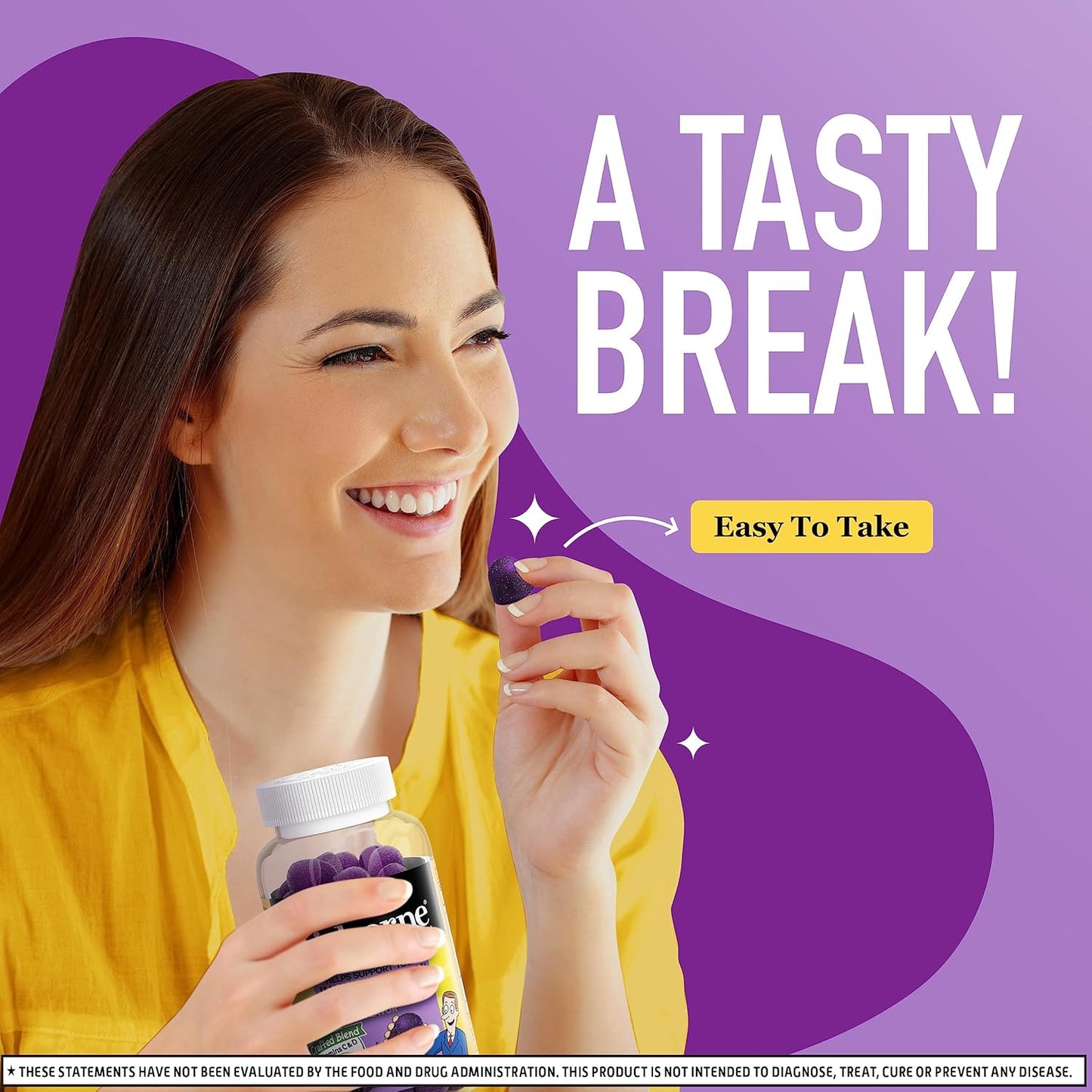 Elderberry + Zinc & Vitamin C Immune Support Gummies for Adults - 130 Gummies, Elderberry Flavor - Antioxidant Vitamins D & E