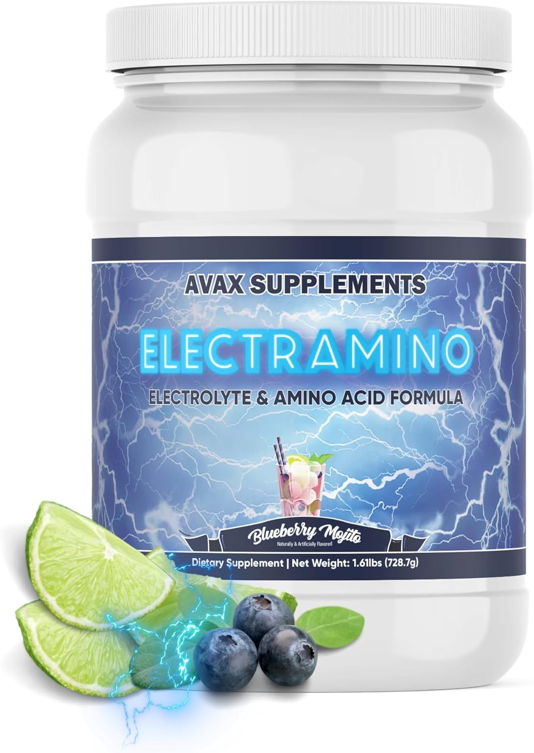 Electramino Hydration + EAA Powder - Salt Electrolytes + Essential Amino Acids - Energy + Recovery - 0 Calories - Made in USA