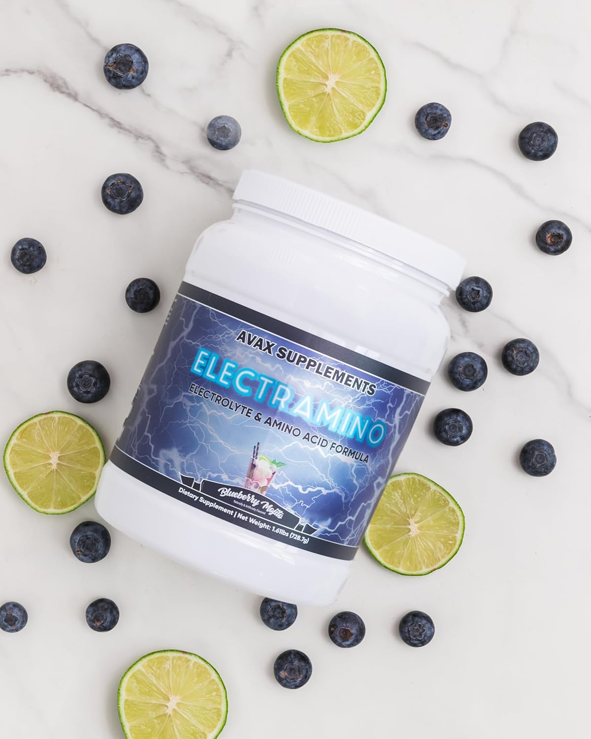 Electramino Hydration + EAA Powder - Salt Electrolytes + Essential Amino Acids - Energy + Recovery - 0 Calories - Made in USA