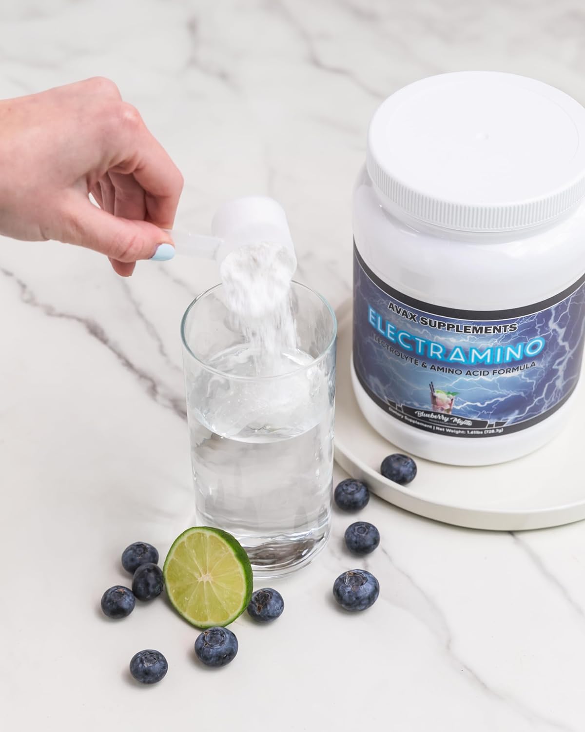 Electramino Hydration + EAA Powder - Salt Electrolytes + Essential Amino Acids - Energy + Recovery - 0 Calories - Made in USA