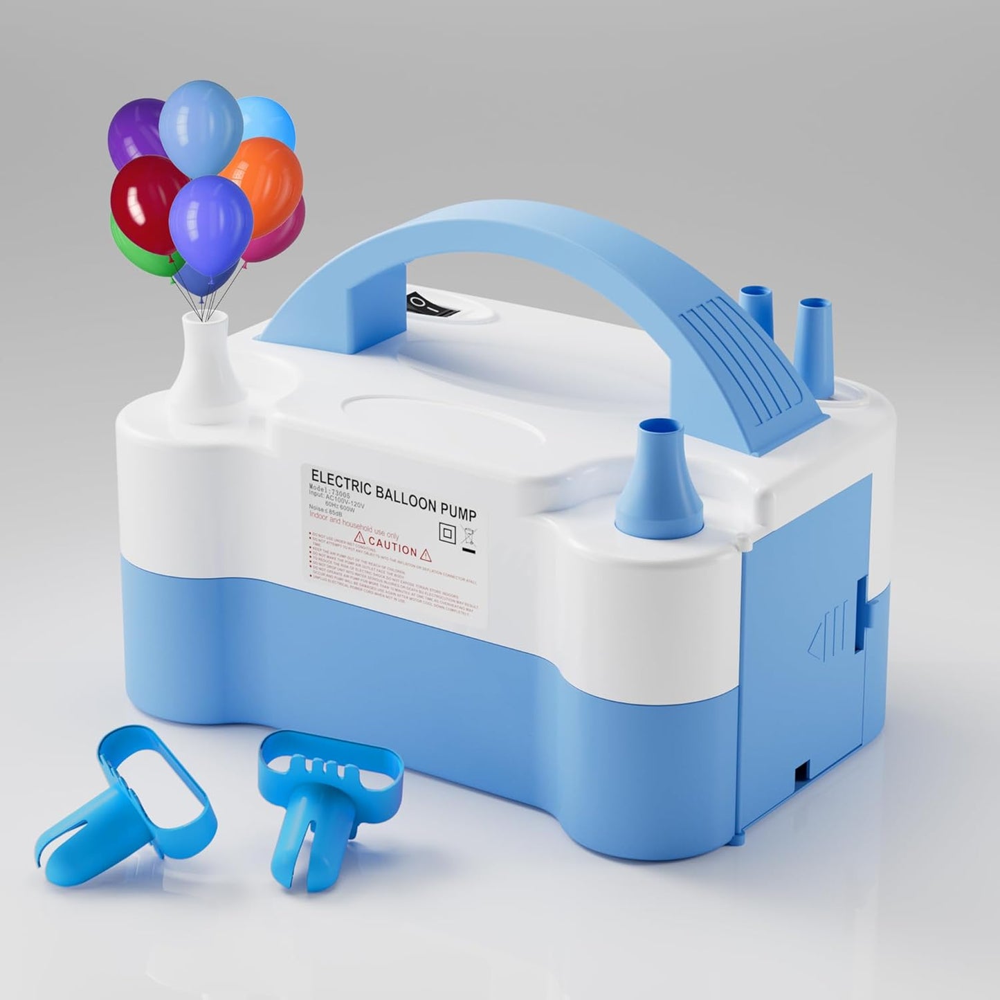 Electric Dual Nozzle Balloon Pump - Portable Balloon Inflator for Parties, Decorations - 110V-120V, 600W - Save Time and Effort with DECOCKRAT Balloon Blower