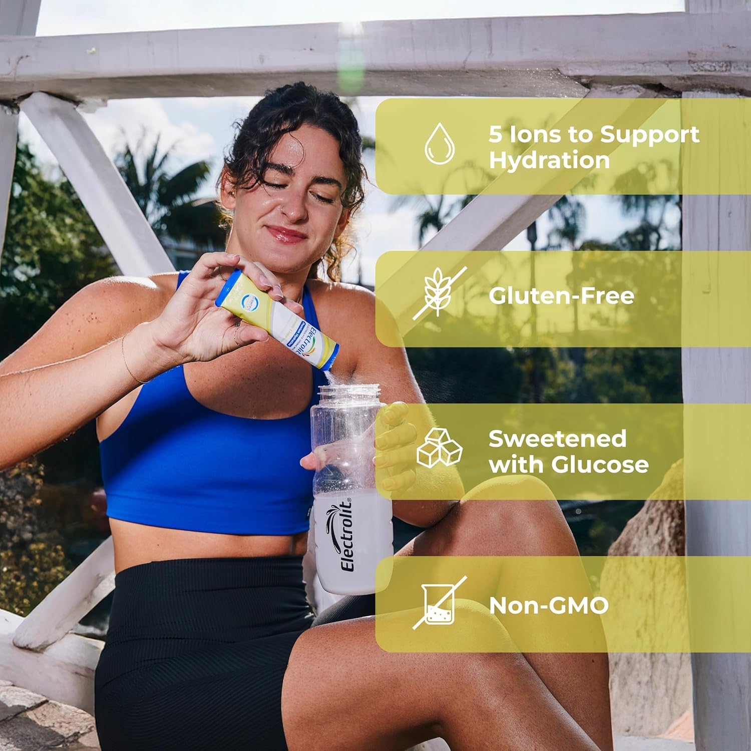 Electrolit Lemon Lime Electrolyte Powder Packets - 8 Pack for Dehydration & Rehydration, Post Workout Hydrating Drink Mix - Gluten Free Water Enhancer Sticks