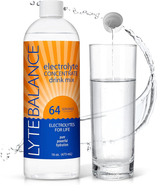 Electrolyte Concentrate Liquid Drink Mix with Sodium, Potassium, and Magnesium for Daily Hydration and Muscle Recovery - No Sugar, Keto-Friendly (64 Servings)