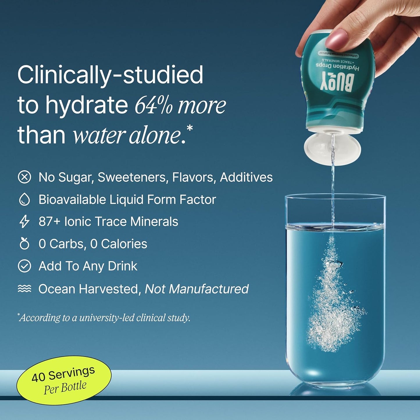 Electrolyte Drops Without Sugar or Sweeteners - Mineral, Vitamin & Antioxidant Blend for Hydration - Unflavored - 3 Pack