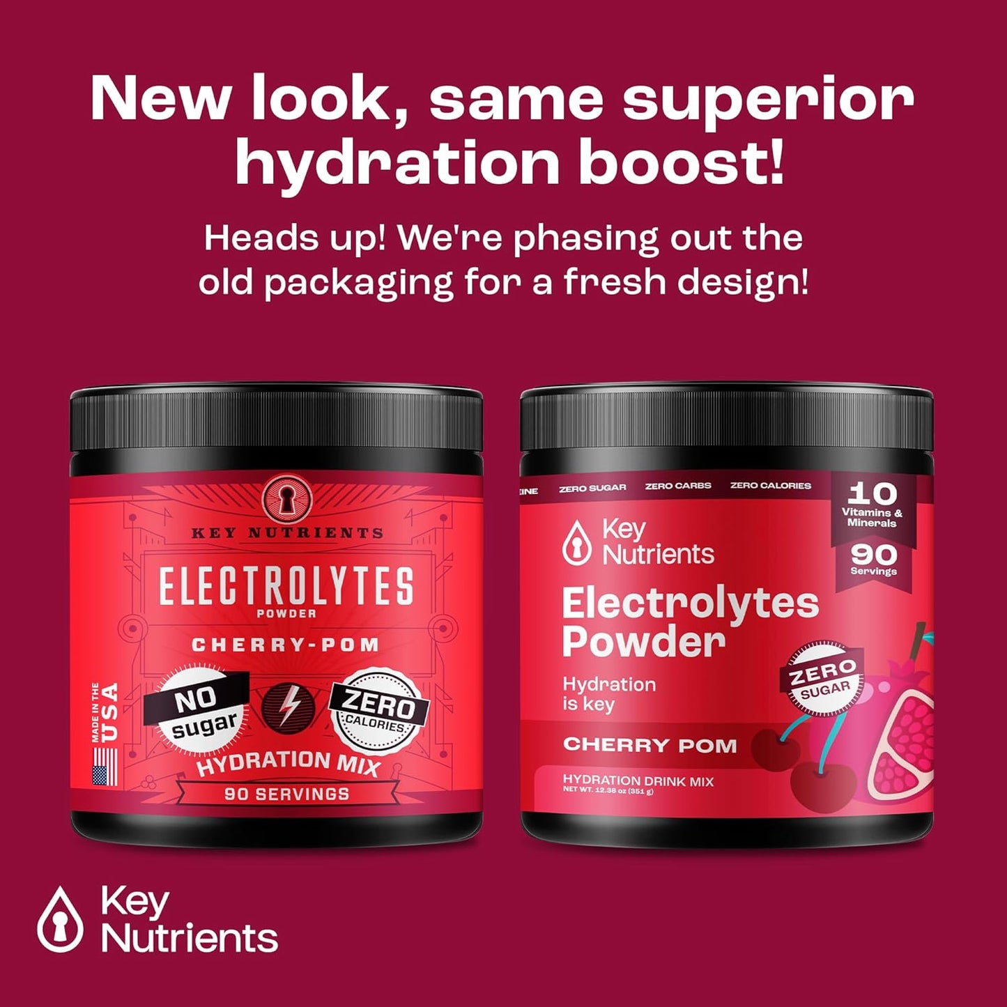 Electrolyte Essentials Bundle: Lemonade & Cherry Pom Hydration Boosters - No Sugar, No Calories, 90 Servings