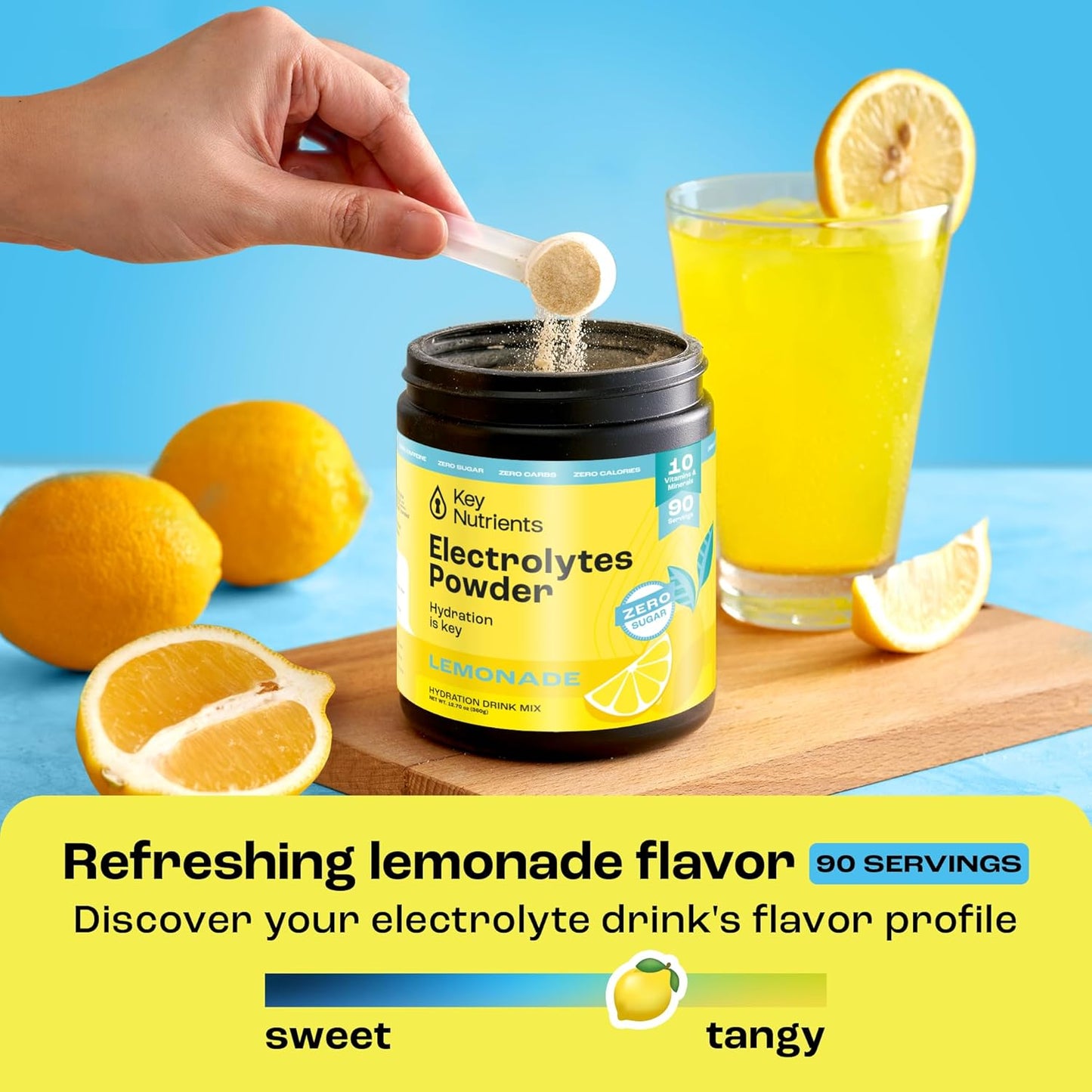 Electrolyte Essentials Bundle: Lemonade & Cherry Pom Hydration Boosters - No Sugar, No Calories, 90 Servings