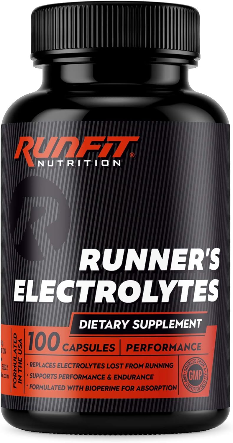 Electrolyte Pills for Runners - Prevent Cramps, Boost Endurance, Replenish Lost Electrolytes - 100 Capsules