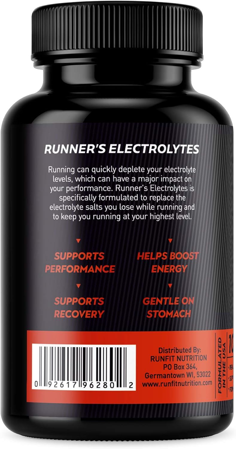 Electrolyte Pills for Runners - Prevent Cramps, Boost Endurance, Replenish Lost Electrolytes - 100 Capsules