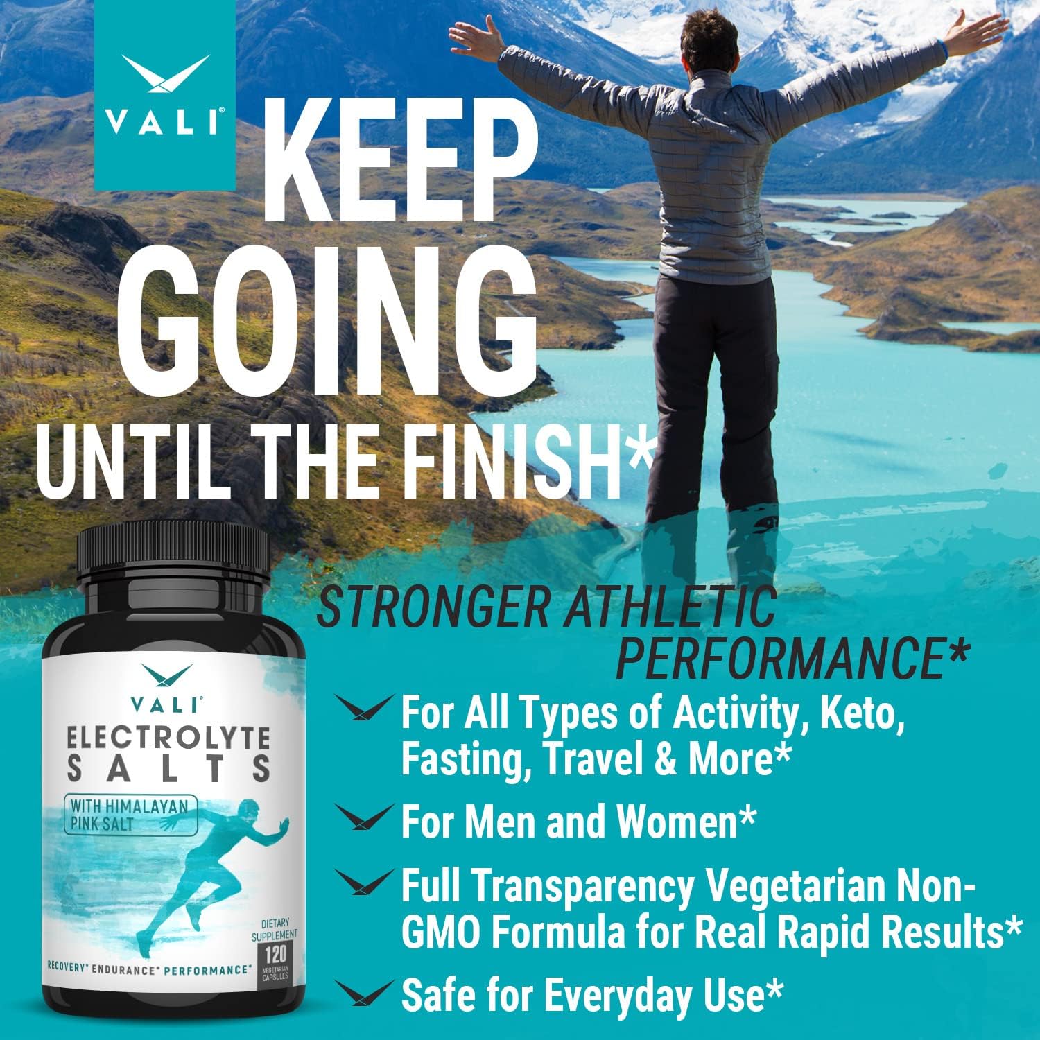 Electrolyte Salts Rapid Oral Rehydration Pills - Hydration Nutrition Supplement for Fast Recovery & Relief - Keto Mineral Tablets - 120 Capsules