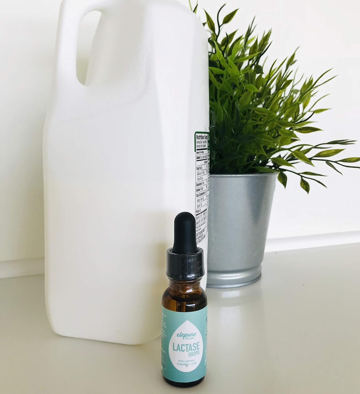 Elepure Lactase Drops - 100 Servings (20ml) for Lactose Intolerance - Pure Elements Enzyme