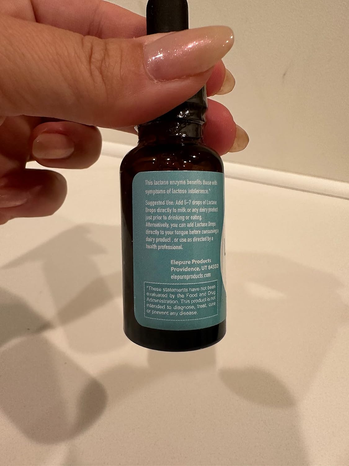 Elepure Lactase Drops - 100 Servings (20ml) for Lactose Intolerance - Pure Elements Enzyme